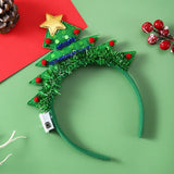 Boxtoday Christmas Hair Band Glowing Headband Xmas Tree Snowflake Hair Band Deer Horn Light Flashing Headwear Merry Christmas Gift