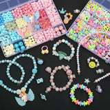 Boxtoday 500pcs DIY Handmade Beaded Children's Toy Creative Loose Spacer Beads Crafts Making Bracelet Necklace Jewelry Kit Girl Toy Gift