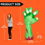 Boxtoday Giant Halloween Inflatable Arm Blow Up Halloween Yard Decoration with Built-in LEDs, Halloween Party Supplies for Yard Lawn