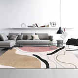 Boxtoday Nordic Light Luxury Living Room Carpet Geometric Abstract Rug Non-slip and Dirt-resistant Entrance Mat Modern Home Bedroom Rugs