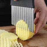 Boxtoday Stainless Steel Potato Clip Slicer French Fries Makers Vegetable Fruit Crinkle Wavy Knife Cutter Chopper Kitchen Vegetable Tools