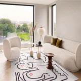 Simple Abstract Living Room Decoration Carpet, Non-Slip Carpets, Soft Bedroom Rug, Modern Bedside, Study Room, Cloakroom, Home