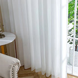 Boxtoday White Tulle High Quality Thick Yarn Luxury Chiffon Window Curtains For Bedroom Villa Opaque Drapes Living Room Decoration