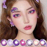 Boxtoday 2PCS/Pair Purple Lenses For Eyes Anime Accessories Beauty Contact Lenses Pupils Makeup Natural Eye Color Lens Cosplay