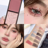 Boxtoday Two-color Eyeshadow Palette Lasting Easy To Color Matte Red Black Eye Shadow Fashion Korean Shiny Eyes Makeup Pigments Cosmetics