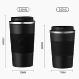 Boxtoday 510ml  Stainless Steel Coffee Mugs  Thermos Bottle with Non-slip Case Car Vacuum Flask Travel Insulated Bottle Thermos Cups