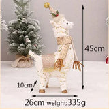 Boxtoday 48cm -75cm Printed Fabric Plush Scalable Snowman Doll Christmas Family Party Decorative Ornaments Happy 2024 New Year