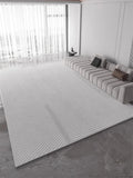 Boxtoday Light Grey Carpet Luxurious Geometric Stripes Living Room Carpets Large Size Decorative Rugs Comfortable Easy Clean Bedroom Rug