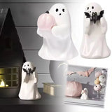 Boxtoday Halloween Ceramic Cute Spooky Ghost Decoration Doll Pink Pumpkin Bat For Home Party Festival  Doll Home Garden Decorations