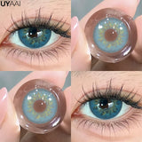 Boxtoday Color Contact Lenses with Diopters Blue Colored Lenses Myopia Color Lens Eyes Green Lenses Graduated Brown Natural Lenses