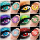 Boxtoday Color Contact Lenses for Eyes 1 Pair Cosplay Halloween Color Contact Lens for Eyes Yearly Beautiful Makeup Contact Lens