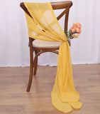 Boxtoday 24PCS 17x275cm Chiffon Chair Sashes Wedding Chair Decoration  Long For Wedding Aisle Decorations Party Banquet Event Baby Shower