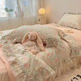 Boxtoday Summer Quilt   2024 New  Cotton Korean Ins Lace Fragmented Series  Air Condition Quilt High Quality Summer Blanket set