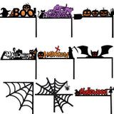 Boxtoday Halloween Door Frame Decoration,Bats,Pumpkins,Spider Webs,Door and Window Corner Stickers, Halloween Home Decoration