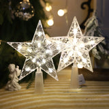 Boxtoday Christmas Tree Ornaments Top Stars LED Light Lamp Christmas Decorations for Home Xmas Trees New Year 2025 Navidad Natal Noel