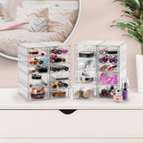 Boxtoday Makeup Organizer With 18 Drawers, Acrylic Drawer Organizer for Makeup, Office Organization and Storage, Art Supplies, Jewelry