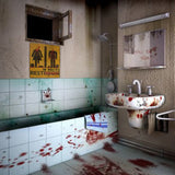 Boxtoday Halloween DIY Bloody Sticker For Bathroom Toilet Stickers Halloween Fright Night Horror Mural Adhesive Party Decoration Wall