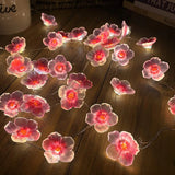 Boxtoday 3M 30LEDS Cherry Blossom Fairy String Lights Pink Flower String Lamps Battery Powered For Outdoor Christmas Garland Decoration