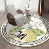 Boxtoday Nordic Modern Plant Flower Carpet Living Room Study Round Rugs Computer Chair Swing Chair Non-slip Rug Dresser Entry Porch Mat