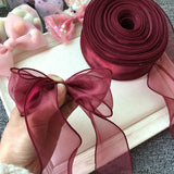 Boxtoday 5M 55mm Fishtail Yarn Organza Ribbon for DIY Bow Hair Ornament Bouquet Gift Wrapping Wave Silk Organza Ribbons Lace Fabric