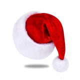 Boxtoday Soft Santa Hat Comfortable Velvet High-Grade Christmas Hat Festive Holiday Hat for Kids