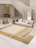 Boxtoday Gold Beige Carpet Stripes Geometric Living Room Carpets Luxurious Artistic Home Decoration Rug Easy Clean Bedroom Rug