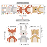 Boxtoday Cartoon Cute Giraffe Bear Animals Dots Wall Sticker Nursery Vinyl Children's Wall Art Decals for Baby Kids Room Home Decoration