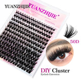 Boxtoday 144pcs/case 100% Handmade DIY Lashes Extension 8-16mm Mix Length Eyelashes  Segmented Eyelashes Bundle Lash