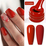 Boxtoday 10ml Blood Red Jelly Gel Nail Polish Halloween Nails Art Gel Polish Sheer Translucent Nail Gel for Winter Manicure