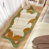 Boxtoday Cute Cat Rug Soft Comfortable Bedroom Non-Slip Rugs Machine Washable Balcony Mat Room Play Mats Living Room Sofa Edge Carpet