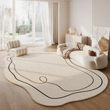 Boxtoday Irregular Lines Minimalist Carpet Artistic Creative Stripes Living Room Carpet Large Size Easy Clean Rug Comfortable Bedroom Rug