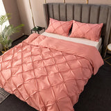 Boxtoday High Quality 3D Pinch Pleated Duvet Cover Set 220x240 Solid Color Single Double Twin Bedding Set Duvet cover