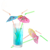 Boxtoday 24pcs/pack straw Drink Fruit Cake Sticks Mini Paper Umbrella Cocktail Parasols Wedding Decoration Birthday Party Supplies