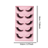 Boxtoday 5 Pairs Cat Eye Lashes Faux Mink Eyelashes Natural long Manga Lashes Winged End Eye Elongated Eyelashes Fake Lashes Makeup