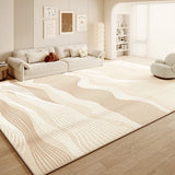 Boxtoday Cream Abstract Luxurious Striped Carpet Artistic Creative Living Room Carpets Large Size Balcony Rug Easy To Clean Bedroom Rugs