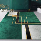 Boxtoday Modern Light Luxury Living Room Sofa Coffee Table Carpet Simple Dark Green Porch Entry Non-slip Rug Children's Room Bedside Rugs