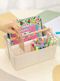 Boxtoday Desktop Pen Holder Large Capacity Cute Marker Pen Stationery Storage Box Creative Cartoon Pencil Holder Ins Desktop Organizer