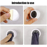 Boxtoday 4/1Pcs Self Adhesive Towel Plug Holder Wall Mounted Bathroom Towel Hook Storage Rack Waterproof Kitchen Rag Dishcloth Clips