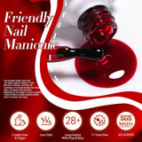 Boxtoday 10ml Blood Red Jelly Gel Nail Polish Halloween Nails Art Gel Polish Sheer Translucent Nail Gel for Winter Manicure