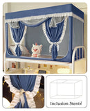 Boxtoday French lace Dormitory Mosquito Net Bed Tent Canopy Square Mosquito Net Blackout curtain window