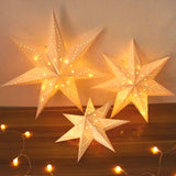 Boxtoday 58/43/30cm Hollow Out Star Hanging Pendant Window Grille Home Bedroom Night Light Paper Lampshade Garden Wedding Christmas Decor