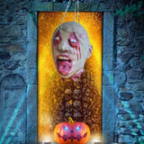 Boxtoday Severed Head Halloween Props Realistic Latex Scary Ghost Head Hanging Ornaments Bloody Zombie Decor Haunted House Party Supplies