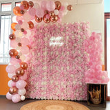 Boxtoday Pink Silk Rose Flower Wall Artificial Flower for Wedding Decoration Flower Wall BabyShow Wedding Christmas Home Backdrop Decor