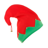 Boxtoday Plush Material Christmas Hat Festive Metal Bell Curled Peak Plush Hat Unisex Santa Hat For Costume Accessory