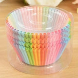 Boxtoday 100Pcs Rainbow Cake Paper Cup