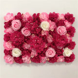 Boxtoday Pink Silk Rose Flower Wall Artificial Flower for Wedding Decoration Flower Wall BabyShow Wedding Christmas Home Backdrop Decor