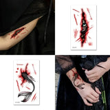 Boxtoday Heallor Scars Realistic Blood Stickers Halloween Temporary Tattoo Stickers All Saints' Day Horror Face Make up Sticker  Waterpro