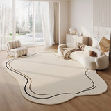 Boxtoday Irregular Lines Minimalist Carpet Artistic Creative Stripes Living Room Carpet Large Size Easy Clean Rug Comfortable Bedroom Rug