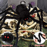 Boxtoday Giant Spider Huge Spider Web Halloween Decoration Props Haunted Indoor Outdoor Spooky Plush Large Araneid Prank Trick Supplies