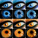 Boxtoday Halloween Colorful Contact Lenses For Eyes 2pcs Anime Cosplay Eye Colored Lenses Yearly Beautiful Pupil Contact Lenses